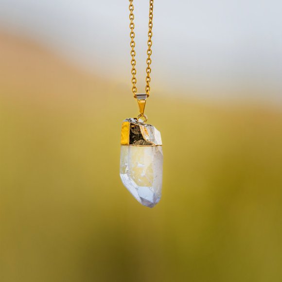 AYANA Clear Quartz Pendant Necklace for Women: A Handmade, Ethically Sourced - Picture 5 of 10